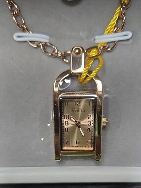 Invicta Mini Angel Women's Necklace Watch 17.5mm Gold NIB